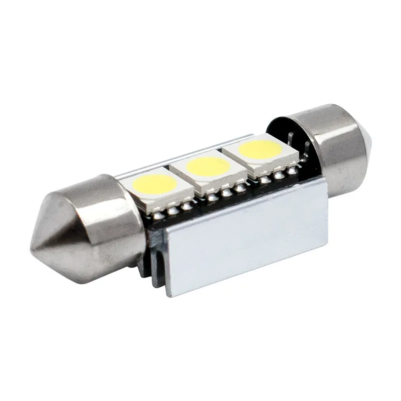 1 шт. 36 мм/39 мм C5W 3SMD 3 SMD 5050 светодиодный CANBUS без ошибок гирлянда лампы номерного знака автомобиля светильник Авто Корпус укрыты внутренной сводной лампы 12V