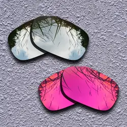 Серебристые Титановые и фиолетовые красные поляризованные Сменные линзы для солнцезащитных очков Oakley TwoFace
