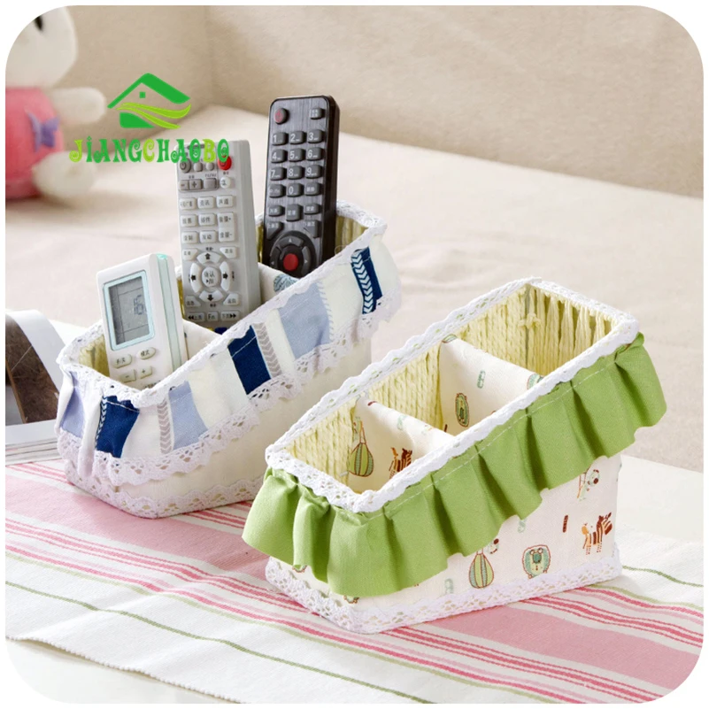 

Cloth Remote Control Storage Box Office Desks Small Boxes Living Room Desktop Cosmetics Storage Rack