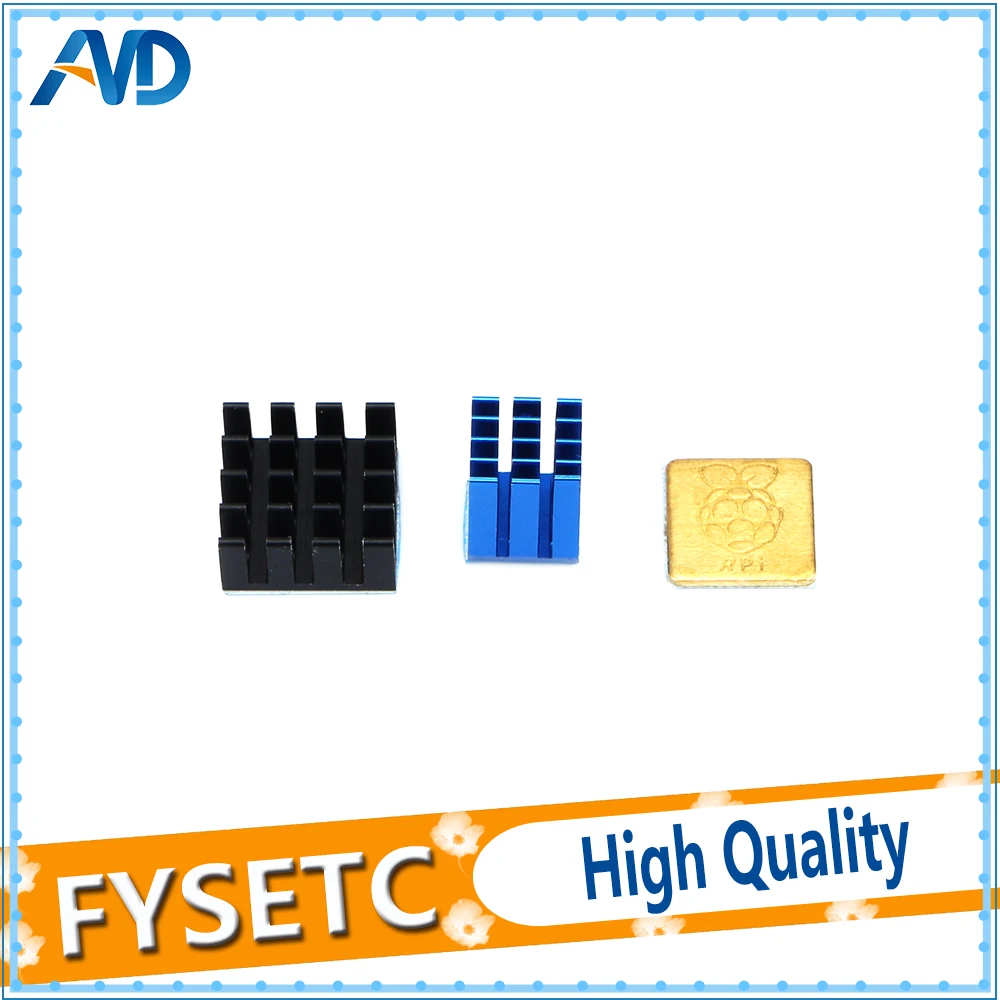 

1set/3pcs Heatsink Cooler Pure Aluminum Copper Heat Sink Set Kit Radiator For Raspberry Pi 3 Model B / B Plus B+ 3D Printer Part