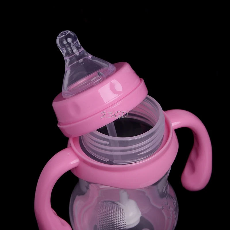 Милая Детская Бутылочка с широким горлышком, Антиколиковая бутылочка для кормления молока, обучающая питью, 180 мл MAY13_35