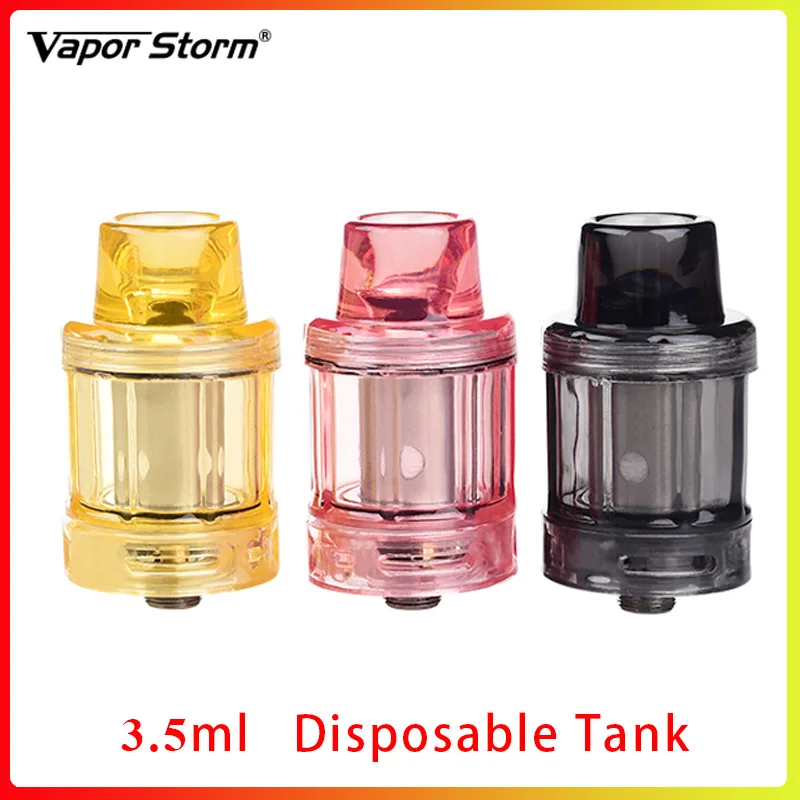 

Newest Vape Tank Vapor Storm Disposable Tank D11 0.16ohm Mesh Coil 3.5ml fit 510 Thread for Electronic Cigarette box mod