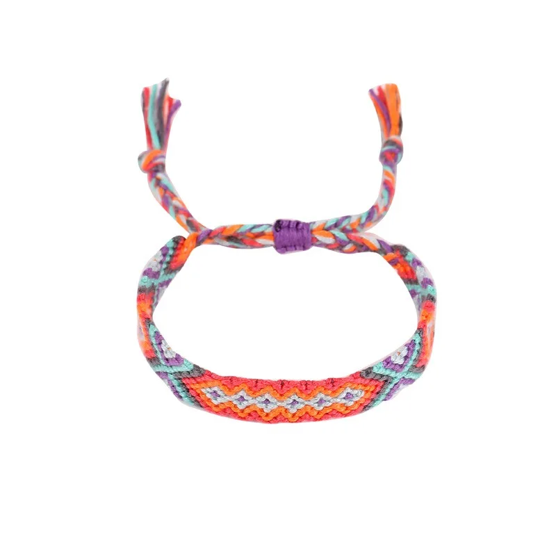 Браслеты Enthic с цветным канатом Vsco для девушек и женщин, ручная плетеная веревка, хит цвета, экзотический узор ветра, браслет, дамские ножные браслеты