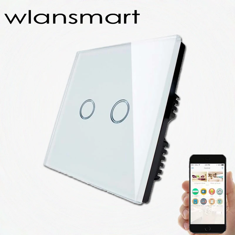 Wlansmart дистанционный настенный 2 переключателя стандарт Великобритании