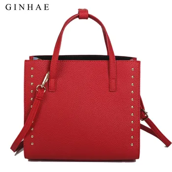 

Fashion Women Cute Pendant Handbag Famous Brand Rivet Crossbody Shoulder Bag Long Strap Luxury Pu Leather Girls Tote Bag 2018