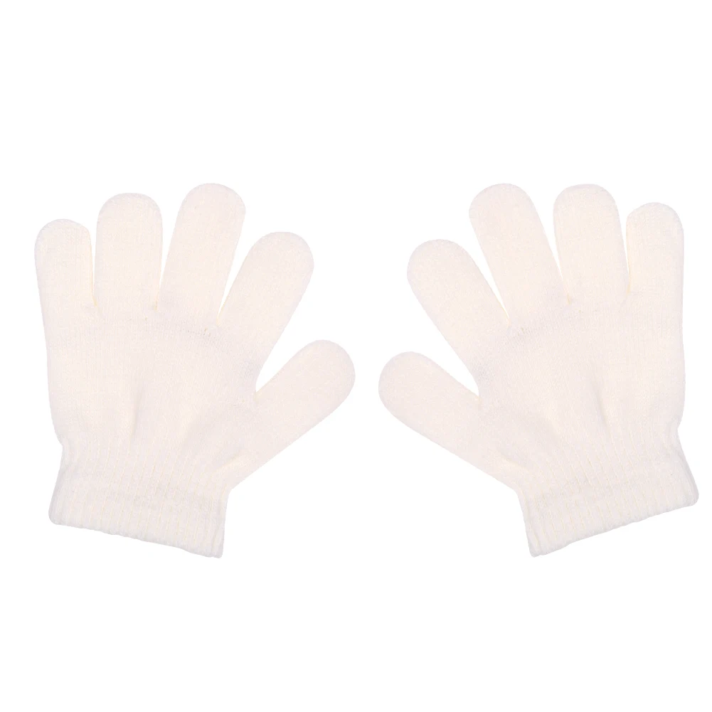 Winter Cute Baby Boys Girls Gloves Solid Color Finger Point Stretch Knit Mittens Baby Kids Child Gifts shake baby's hand Baby Accessories