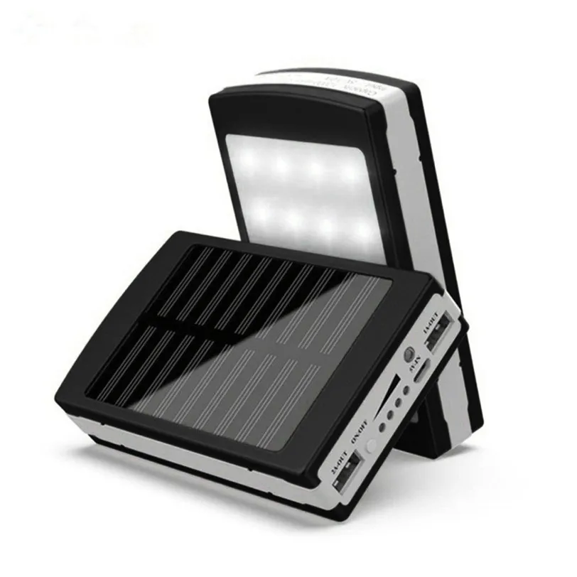 5V 2A Solar LED Portable Dual USB Power Bank 5x18650 font b External b font Battery