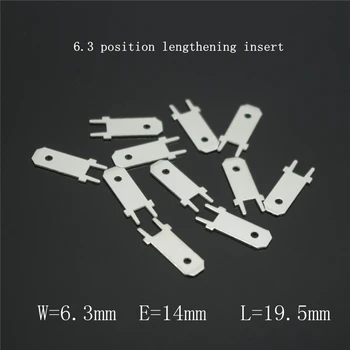 

50pcs 6.3 positioning and lengthening inserting PCB circuit board welding terminal two straight soldering sheet