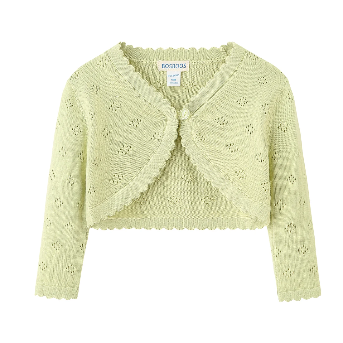Long Sleeve Bolero Cardigan Shrug Sweaters 100% Cotton for Little Girls Birthday Party kids sweater