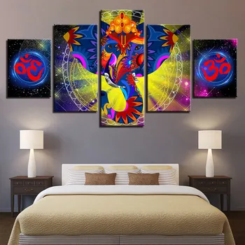 

5D Diy diamond painting 5 Pieces India Elephant Ganesha Buddha Rhinestone embroidery cross stitch mazayka Diamond Mosaic Crafts