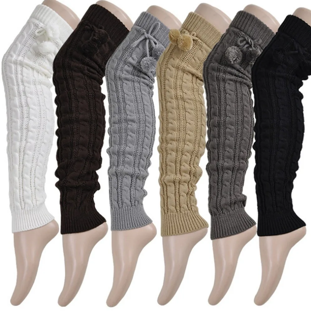 

Women's Leg Warmers 2018 New Spring Autumn Crochet Knitted Casual Over Knee Socks Footless Leg Warmers Boot Socks Thigh High Hot