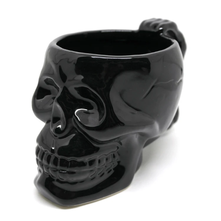 

Creative 3D Skull Mug Ceramics Coffee Mug Big Drink Water Cup Men's Halloween Gift 420ml