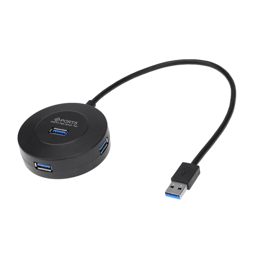 Круглый 4 порты и разъёмы USB 3,0 концентратор Splitter 5 Гбит/с Высокое скорость зарядки данных Extender адаптер поддержка быстрая зарядка