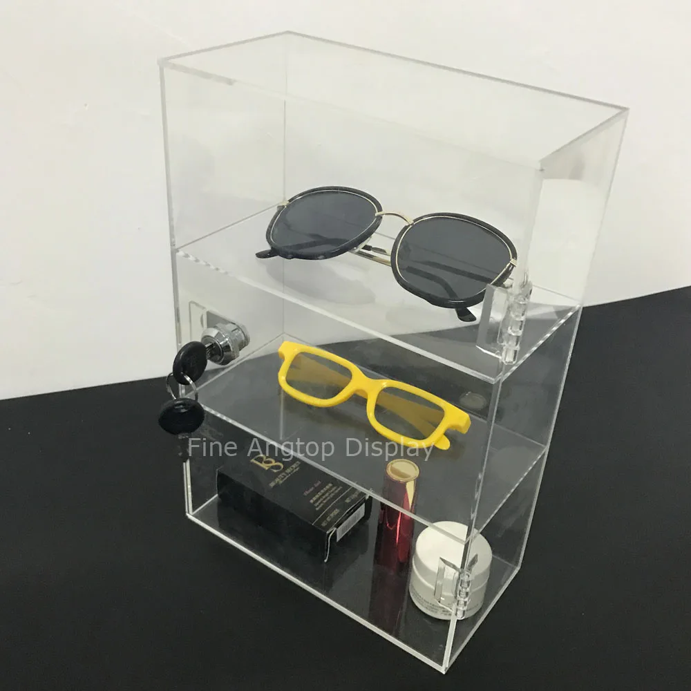 3 Compartment Acrylic Sunglasses Eyewear Display Case Storage