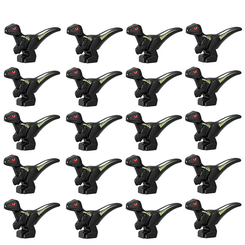 

10Pcs Jurassic World Dinosaur Figures Indominus Rex Indoraptor Baby Dino Building Blocks Collection Learning For Children Toys