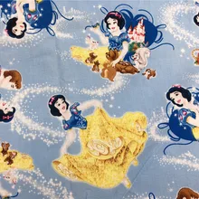 110*100 см Белоснежка Принцесса Девочка Хлопок Сатин Ткань для шитья и рукоделия материал ручной работы Hometextile лоскутное