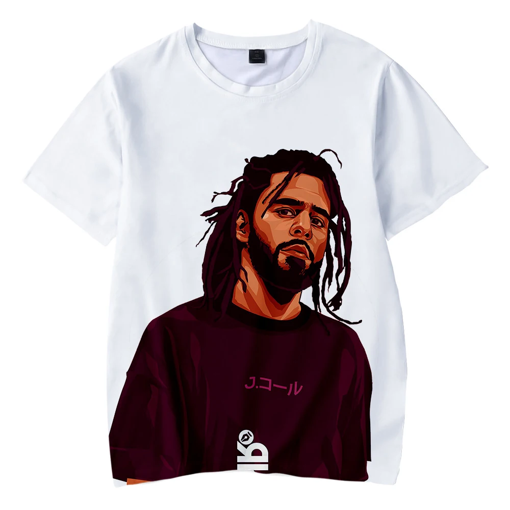 Мужская/женская футболка с 3D принтом J. Cole Повседневная Уличная коротким рукавом