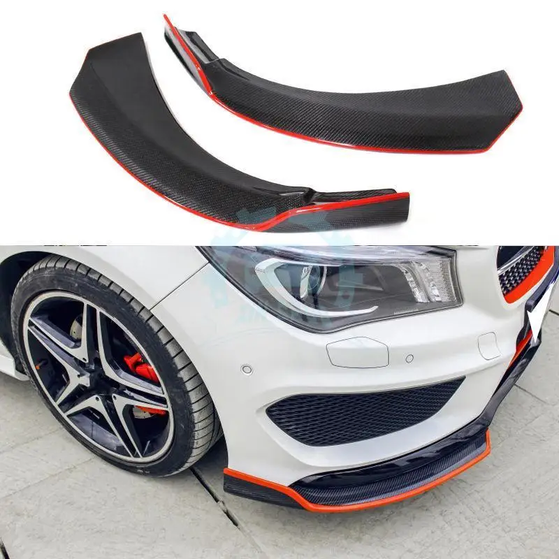 

Carbon Fiber Front Bumper Splitter Fit For Mercedes CLA W117 CLA45 AMG 250 14 - 16