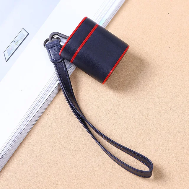 Deep Blue Кожаный чехол для наушников s для Honor FlyPods чехол для huawei FreeBuds 2 Чехол для зарядки бизнес Bluetooth защитный чехол - Цвет: Deep Blue