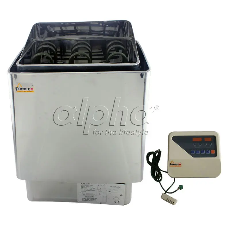  Free shipping 6KW380-413V 50HZ Stainless steel sauna heater with switch controller comply with the 