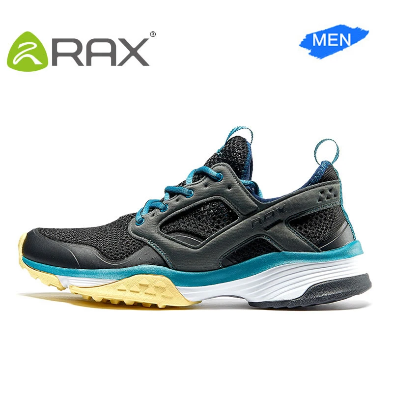 Rax/мужские и женские дышащие кроссовки для бега; женские спортивные кроссовки; светильник; мужские кроссовки для тренировок; мужские кроссовки; zapatos hombre - Цвет: hei men running shoe