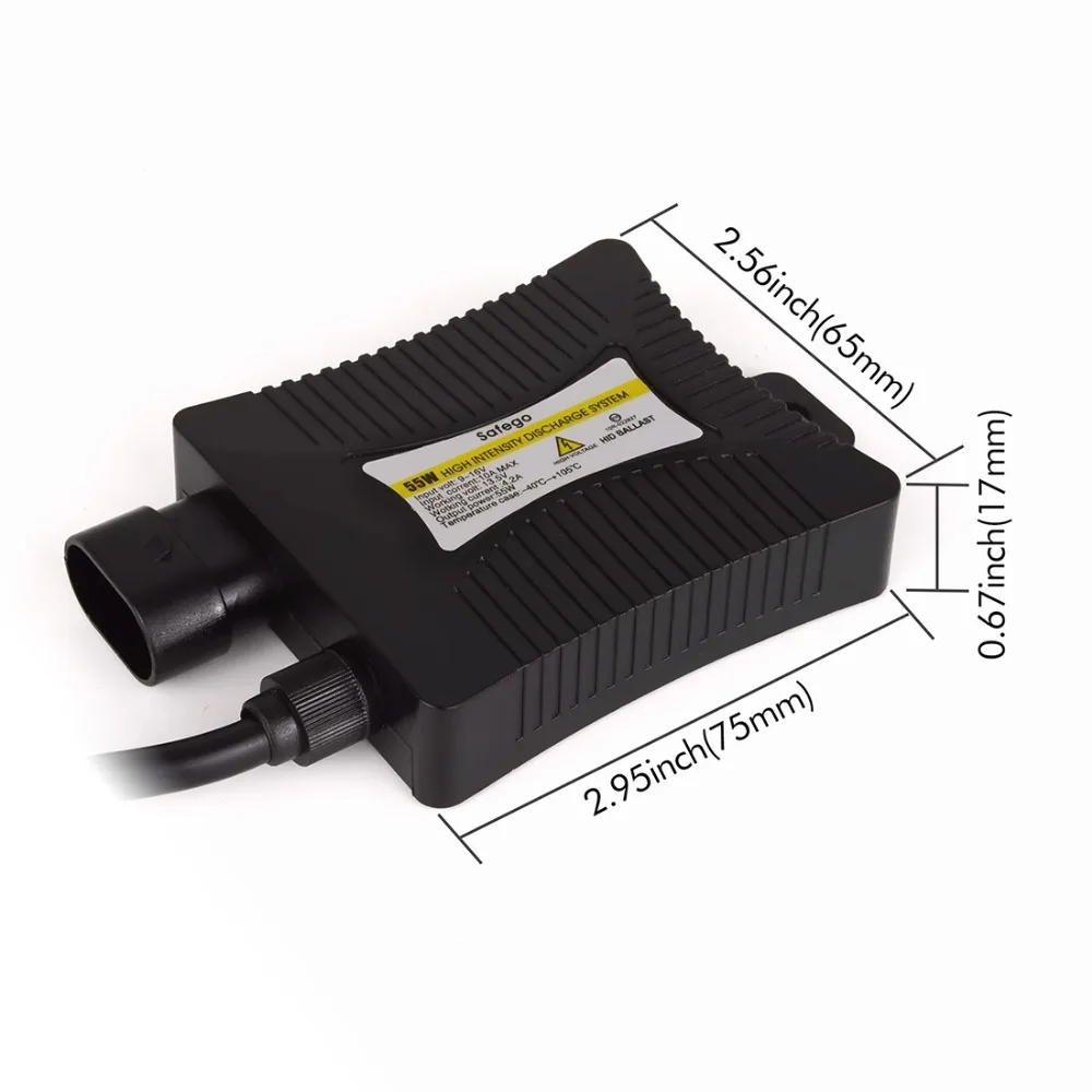 Lâmpadas + 1 Arnês + 1 Safego Bixenon 1 Par 35 w - 55 hi lo Feixe Bi-xenon Farol Relé Digital Lastro Fino Dc12v h4 Hid Kit 7 Safego h4 bixenon hid kit 1 par