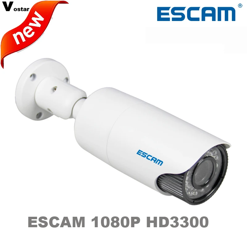 Escam 1 3 Progressive Scan CMOS HD3300V Onvif IP66 Waterproof network camera support POE H 264