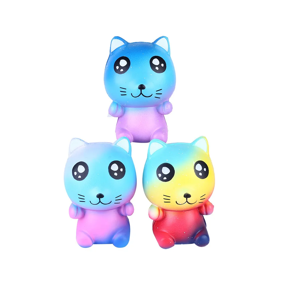 1 шт. мягкая игрушка Kawaii очаровательная игрушка медленно поднимающаяся звездное небо кошка ароматизированные игрушки для снятия стресса подарки успокаивающий, для сжимания игрушки для детей C614