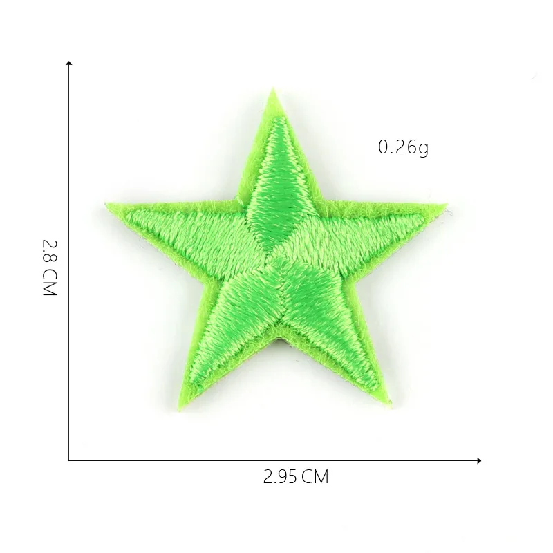100 шт пятизвездочная ткань нашивки наклейка Одежда обувь и шляпы вышивка патч аппликация наносимая утюгом - Цвет: Star Patch