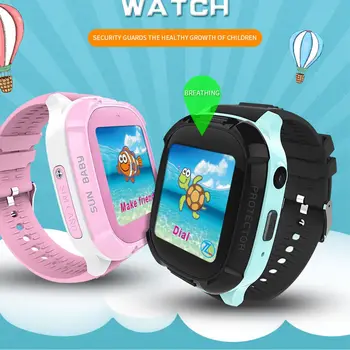 Smart Watch Kids Real Time Tracking Wristwatch Waterproof Baby Watch Voice Chat Breathing Lamop Children Smartwatch