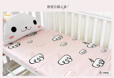Хлопок кроватку простынь детская кровать матраса индивидуальные кроватки охватывает детское постельное белье лист для кроватки Размеры 120*60/130*70 см - Цвет: fendibaiyun