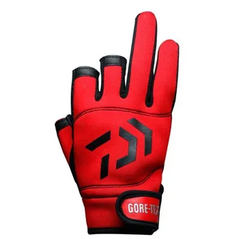 

2019 Daiwa Open-fingered Gloves Fishing Gloves Cotton Full Fingers Fishing Gloves Outdoor Riding DAWA Fishing Antiskid Gloves