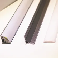 8 шт. 1 м Светодиодная лента алюминиевый профиль для 10 мм 12 мм pcb 5050 5630 Светодиодная лента корпус алюминиевый канал с крышкой и зажимами