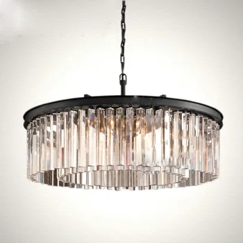 

Bedroom Round Crystal chandelier Led Bar Lamp for dining room Parlor E14 led lustre de cristal Lights home Lighting Bar Lamparas