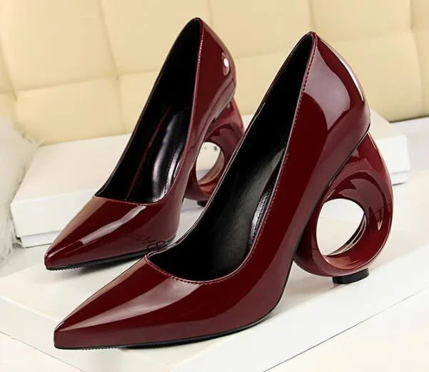 Женская элегантная обувь; женские туфли на высоком каблуке; sapato feminino zapatos mujer; красивые весенние женские туфли-лодочки; Chaussure Femme; пикантные свадебные туфли; P161666