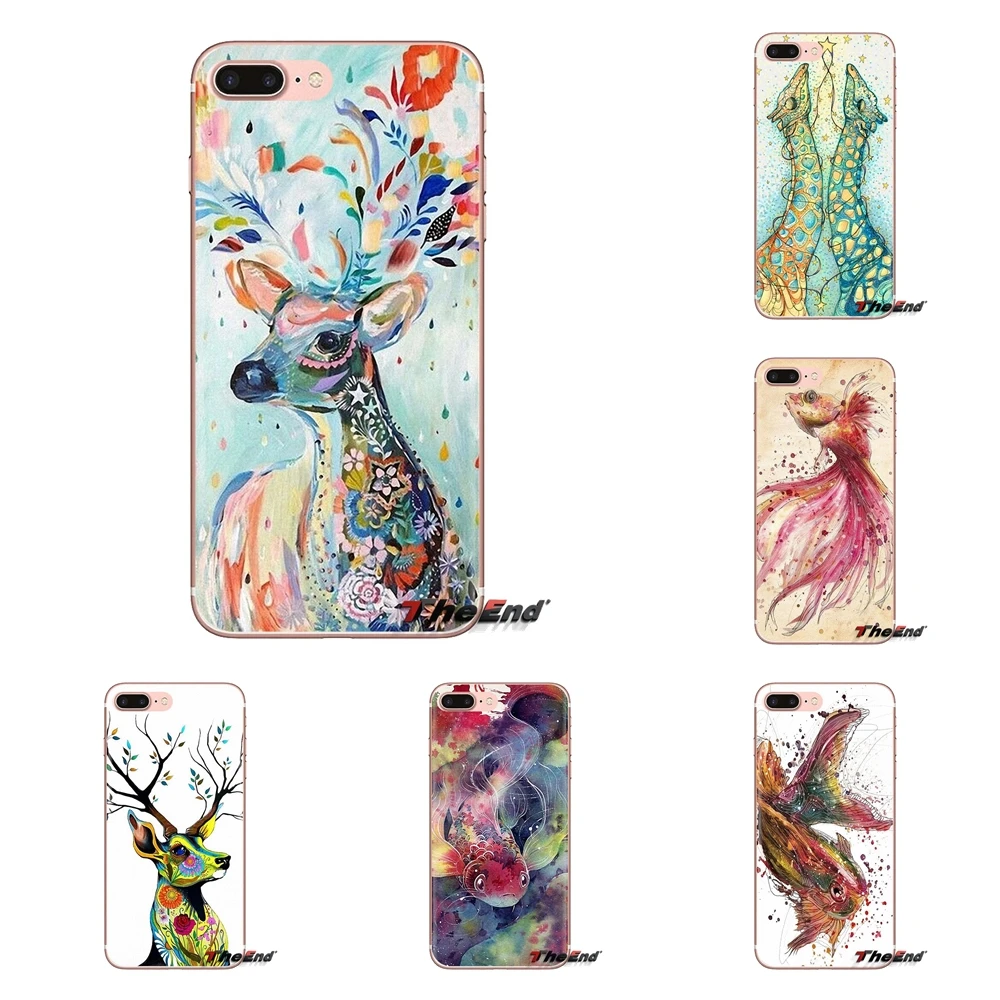 Чехлы из ТПУ для Huawei G7 G8 P7 P8 P9 P10 P20 P30 Lite Mini Pro P Smart Plus 2017 2018 2019 Акварельная живопись