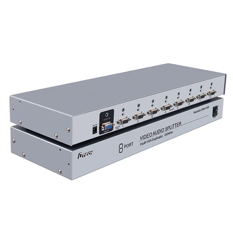

DT-AU7508 VGA splitter one point eight with audio HD VGA splitter one in eight out