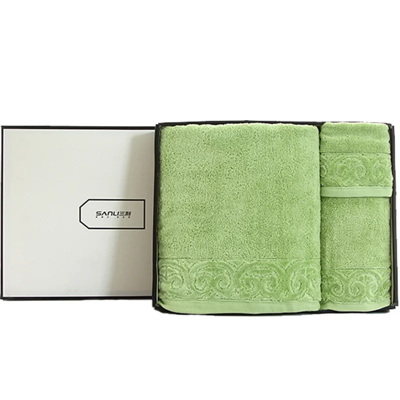 

Soft Bath Towel Cotton Soft Male Female Adults Thicken Christmas Cotton Towel 3 Pieces Set Gift Box Cotton Bath Towel Set B5T62