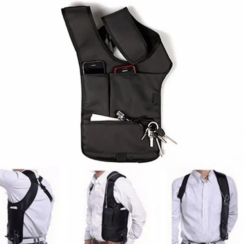 Men's Anti-Theft Hidden Underarm Security Shoulder Holster Cross Strap Bag Wallet