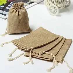 Drawstring сумка ручной работы ювелирные изделия сумка мешок сухой хлопок белье малый ткань мешок хранения посылка Рождественский подарок 6