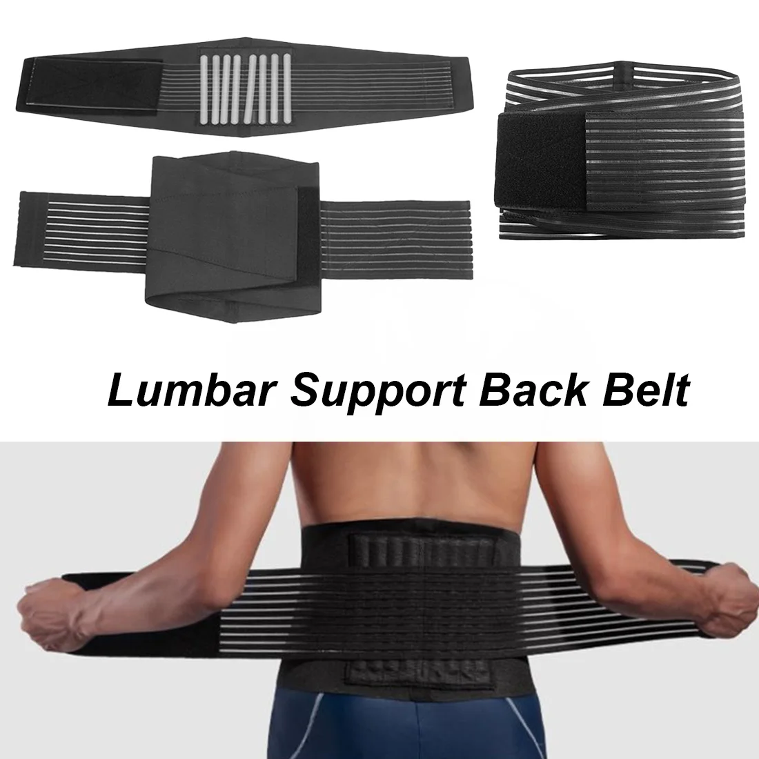 Pro Adjustable Back Support Brace Belt Double Adjust Back Pain Relief Therapy Waist
