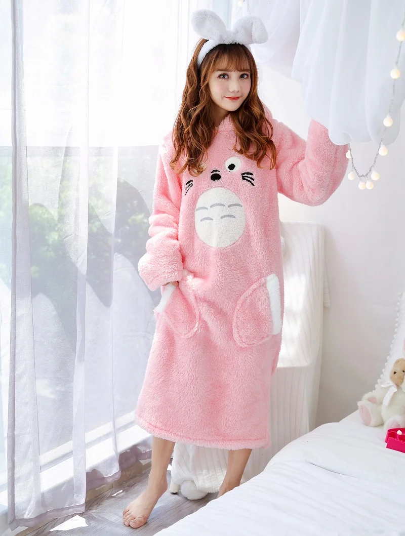 pink flannel nightgown women