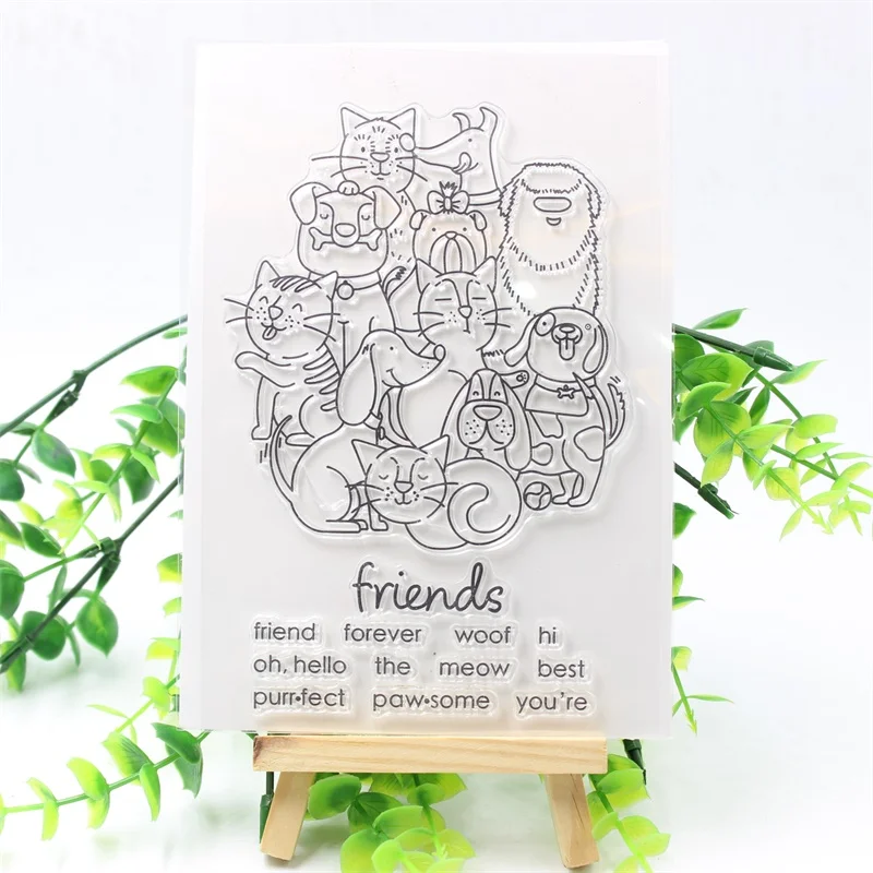 

Friends Transparent Clear Silicone Stamps for DIY Scrapbooking/Card Making/Kids Fun Decoration Supplies 234