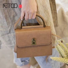 AETOO Small square bag, the new Sen system Retro literary fresh crossbody bag, hand-held small bag