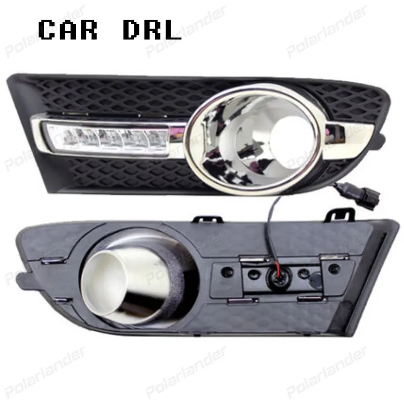 2pcs Daytime Running Lights LED DRL With Fog Lamp Cover Case for Buick