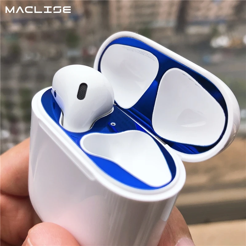 

Plating Metal Dust Guard for Apple Airpods Case Dust Patch for Air Pods Case Protection Sticker For AirPods Accessories
