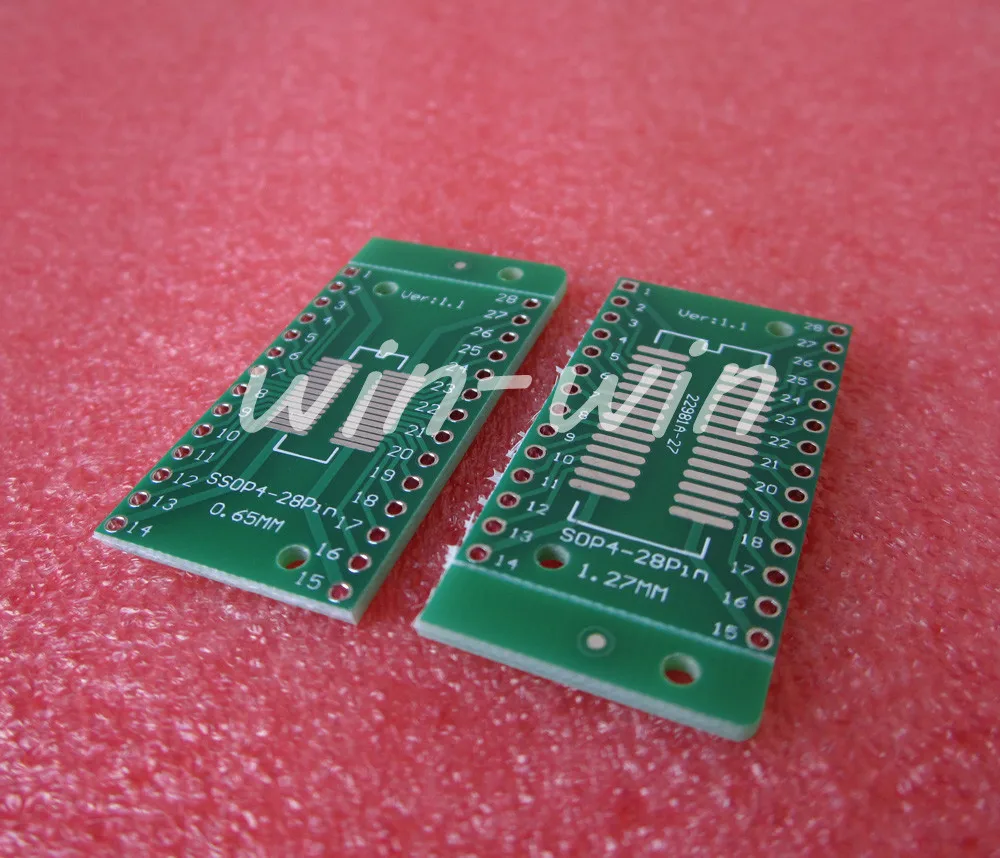 5PCS TSSOP28 SSOP28 to DIP28 0.65/1.27mm pitch adapter transfer board AD9850 5PCS TSSOP28 SSOP28 to DIP28 0.65/1.27mm pitch adapter transfer board AD9850