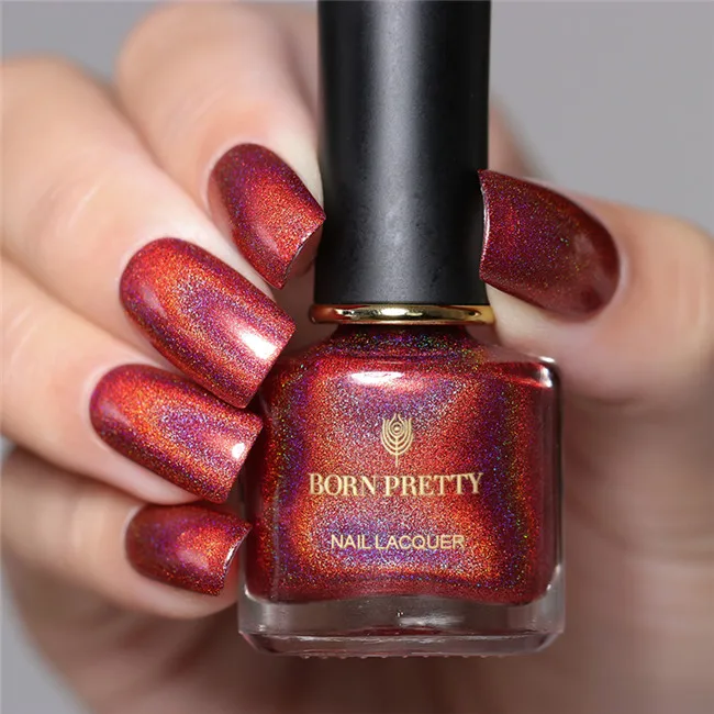 BORN PRETTY Holo flowresh серия лак для ногтей 6 мл Голографический лазерный лак для ногтей сияющий блеск лак для ногтей полуперманентное масло - Цвет: Titan s Anger