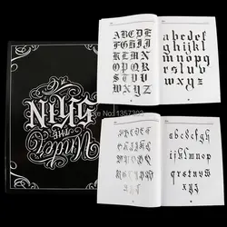 A4 Chicano каллиграфия шрифт Надписи татуировки написание книги дизайн шаблона Дизайн Книга татуировок
