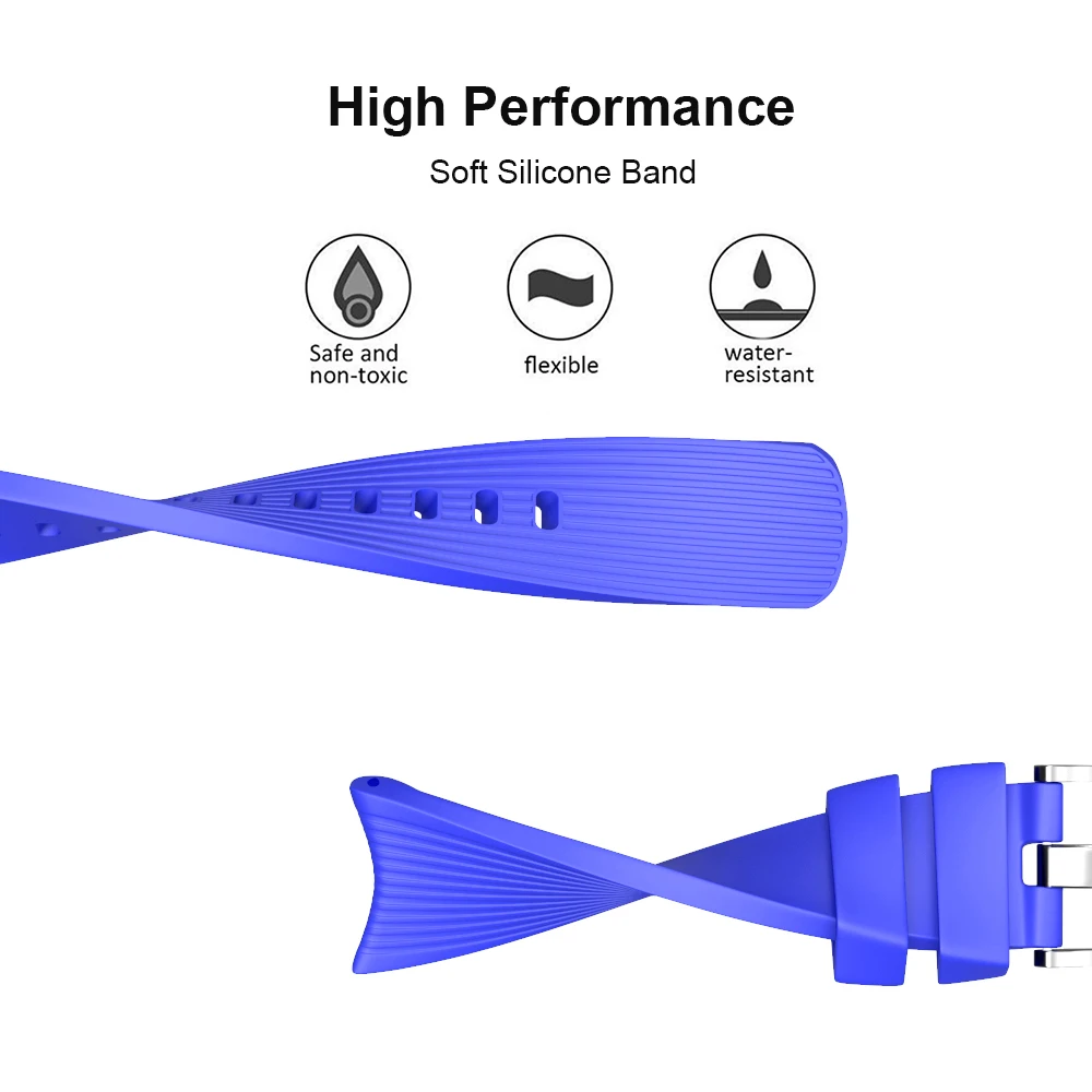 Silicone Watchband Strap - 20mm Adjustable Bracelet